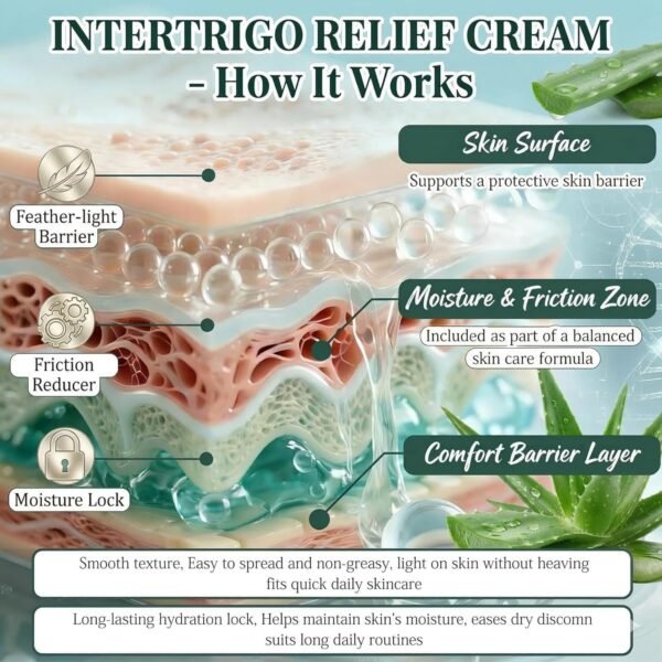Intertrigo Relief Cream (2 Pack) - Anti-Chafing & Moisture Barrier Cream